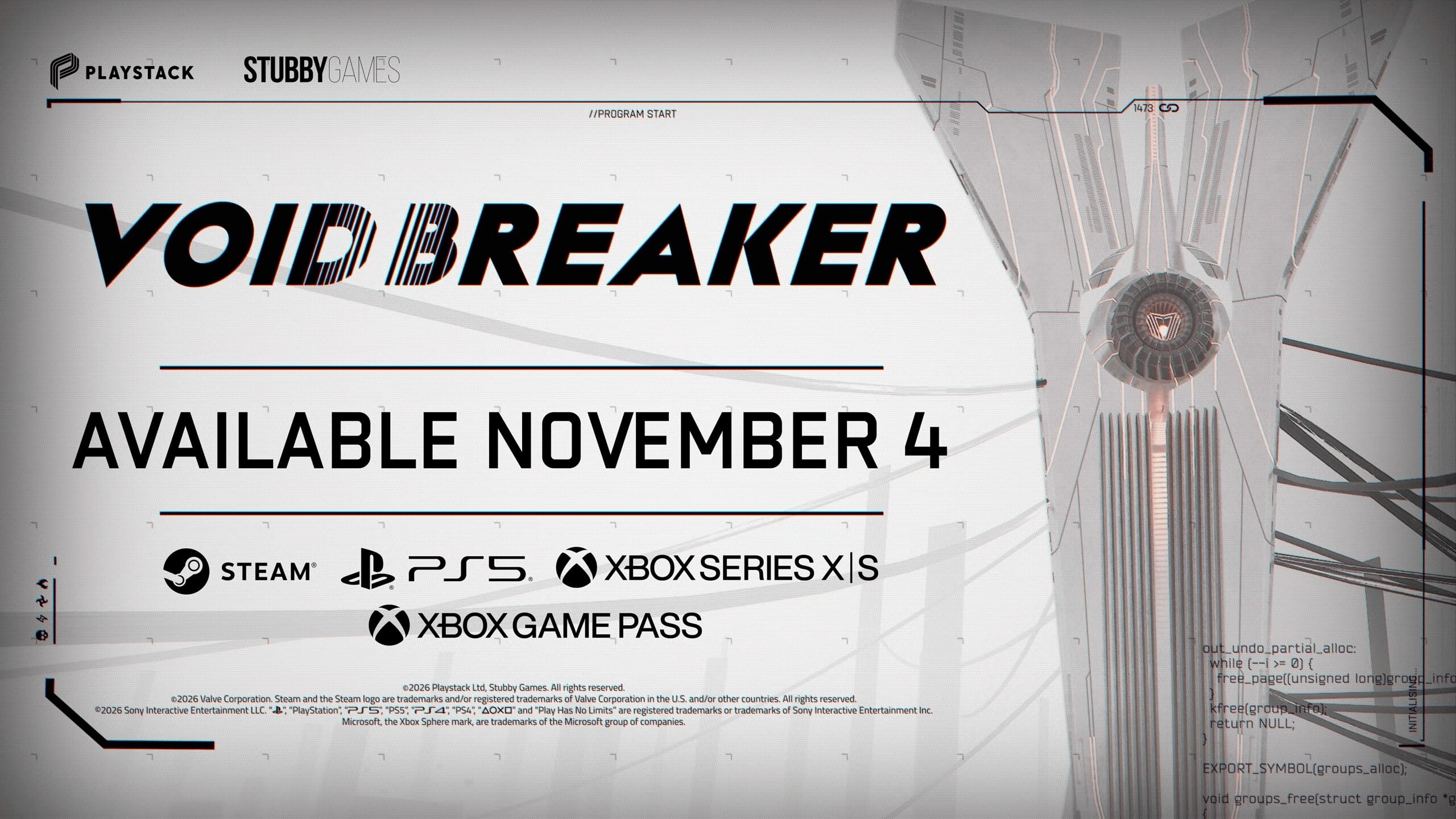 VOID/BREAKER verrà lanciato il 4 novembre