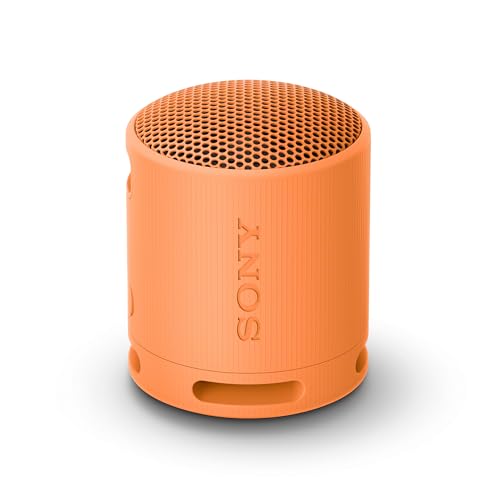 Sony SRS-XB100 Altoparlante portatile leggero e wireless Bluetooth, Arancione...